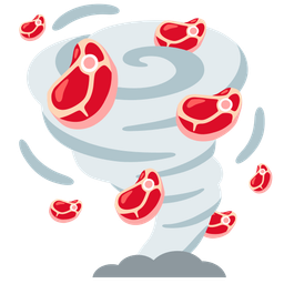 cut of meat and tornado
