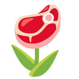 cut of meat and tulip