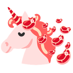 cut of meat and unicorn