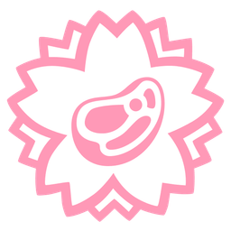 cut of meat and white flower