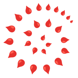 cyclone and drop of blood