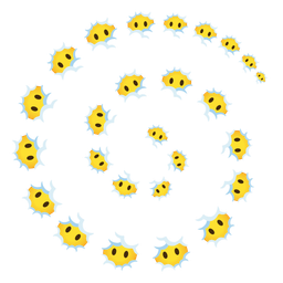 cyclone and face in clouds