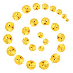 cyclone and face with peeking eye