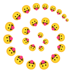 Cyclone and Face with tongue