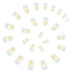 cyclone and glass of milk
