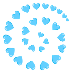 cyclone and light blue heart