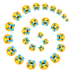 cyclone and loudly crying face