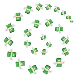 cyclone and money with wings