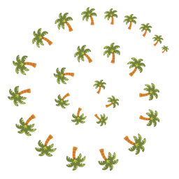 cyclone and palm tree