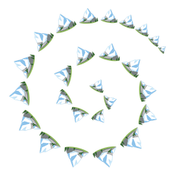 cyclone and snow-capped mountain