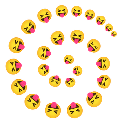 Cyclone and Squinting face with tongue