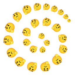 cyclone and thinking face