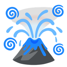 cyclone and volcano