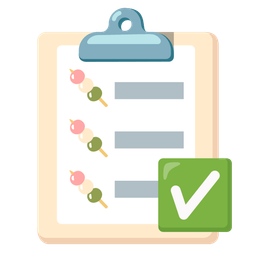 Dango and Check mark button