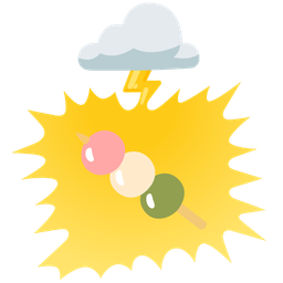 Dango and Cloud with lightning