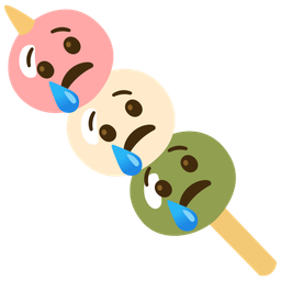 Dango and Crying face