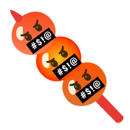 Dango and Face with symbols on mouth