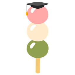 Dango and Graduation cap