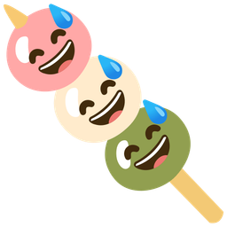 Dango and Grinning face with sweat