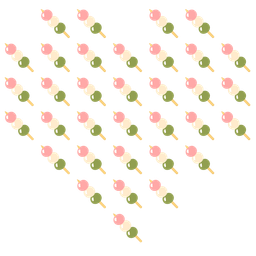 Dango and Heart suit