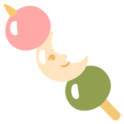 Dango and Last quarter moon face