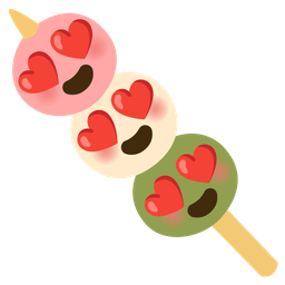 Dango and Smiling face with heart-eyes