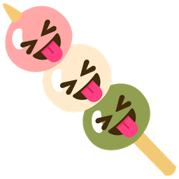 Dango and Squinting face with tongue