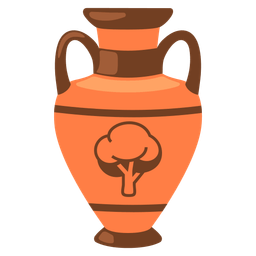 deciduous tree and amphora