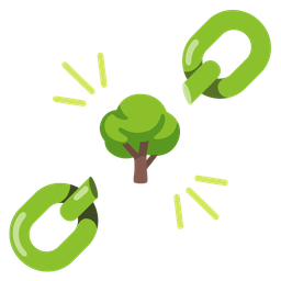 deciduous tree and chains