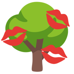 deciduous tree and kiss mark