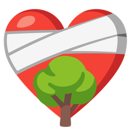 deciduous tree and mending heart