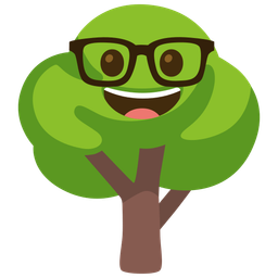 deciduous tree and nerd face