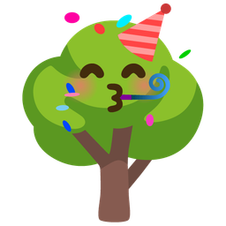 deciduous tree and partying face