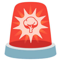 deciduous tree and police car light