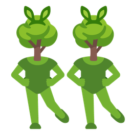 deciduous tree and rabbit face