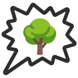 deciduous tree and right anger bubble