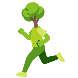 deciduous tree and running shoe