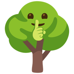 deciduous tree and shushing face