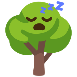 deciduous tree and sleeping face