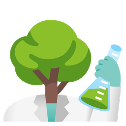 deciduous tree and test tube