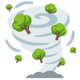deciduous tree and tornado
