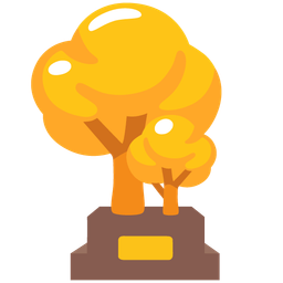 deciduous tree and trophy