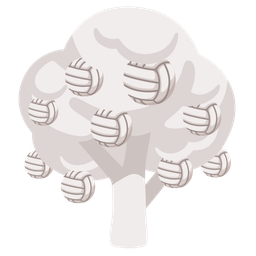 deciduous tree and volleyball