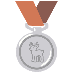 Deer and 2nd place medal