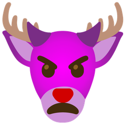 Deer and Angry face with horns