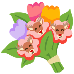 deer and bouquet