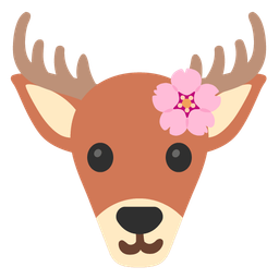 deer and cherry blossom