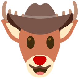 deer and cowboy hat face