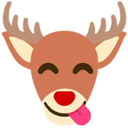 Deer and Face savoring food