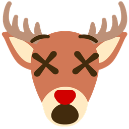 Deer and Face with crossed-out eyes